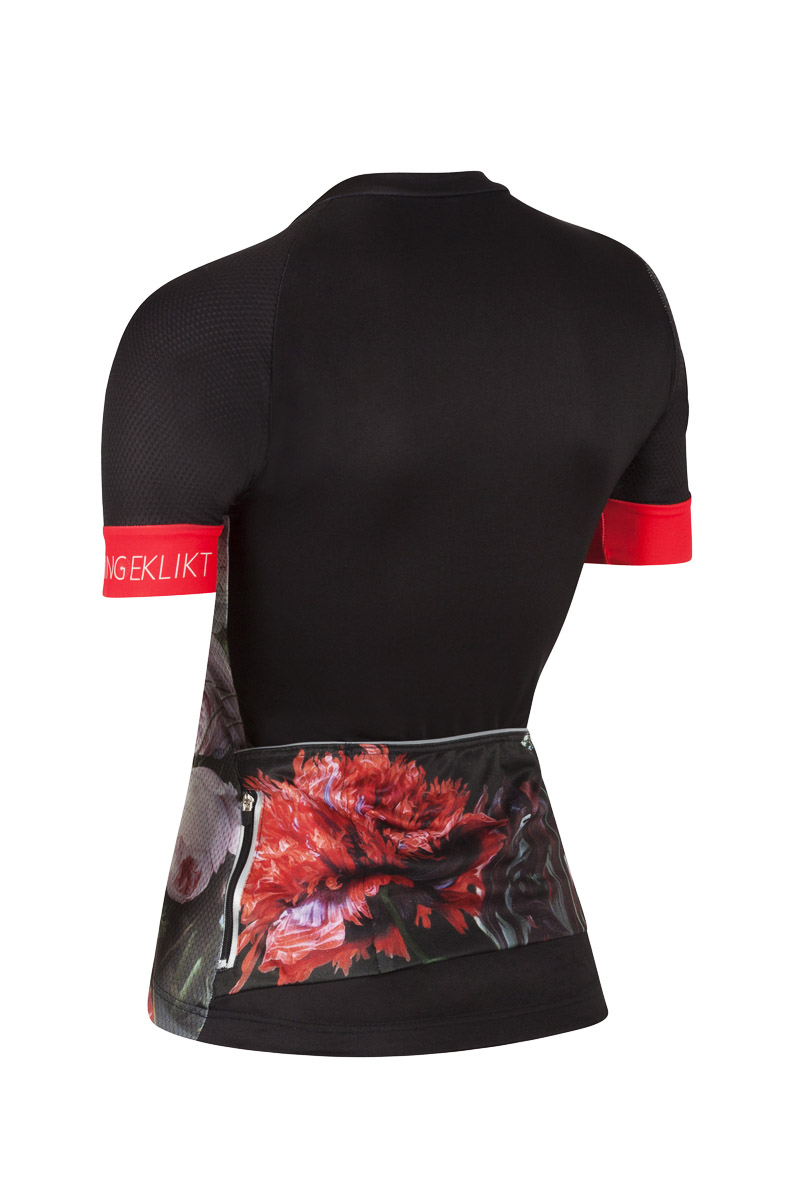 Dames-fietsshirt-bloemen-Flower-Bomb-achterzijde