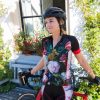 dames fietskleding met bloemen