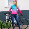 dames-fietsjack-blauw-roze-watercolor