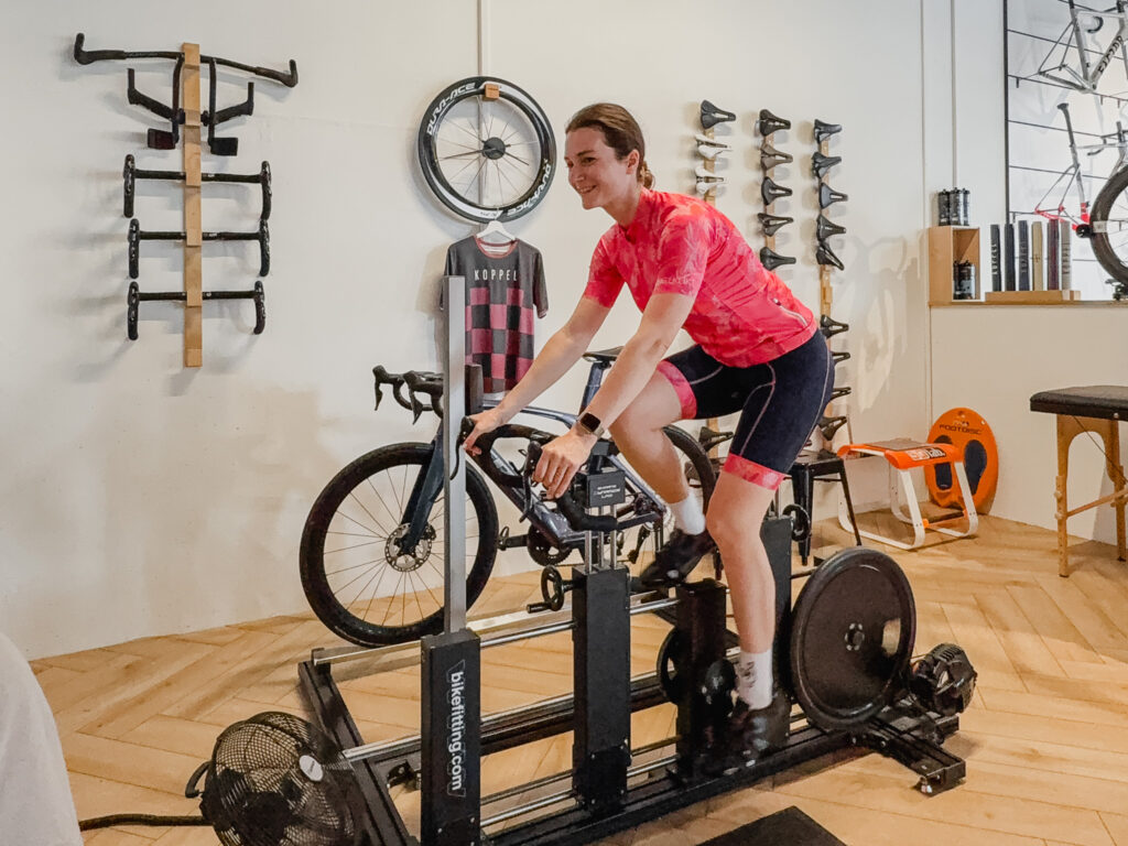 fietsen op de fittingbike