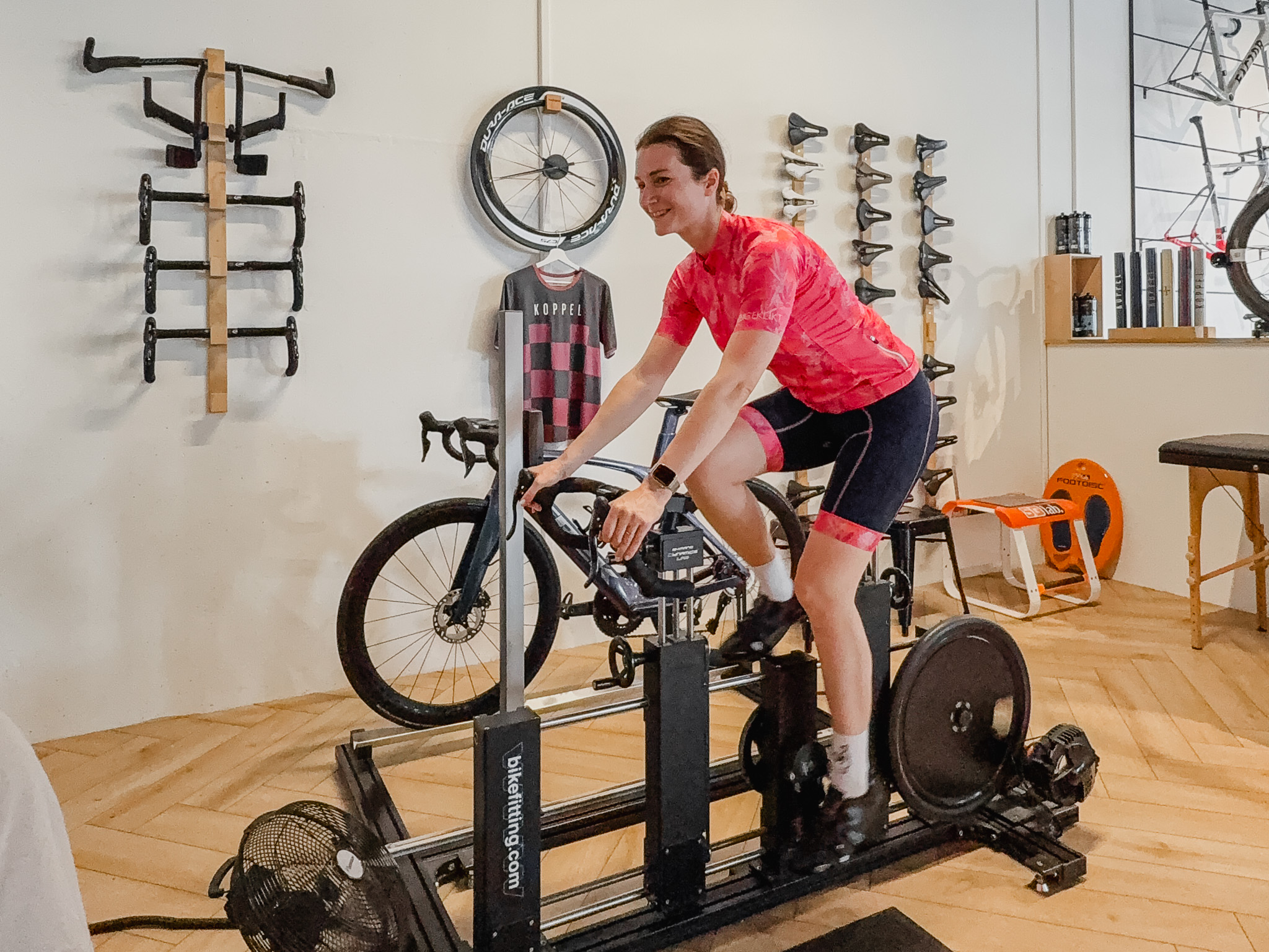 fietsen op de fittingbike