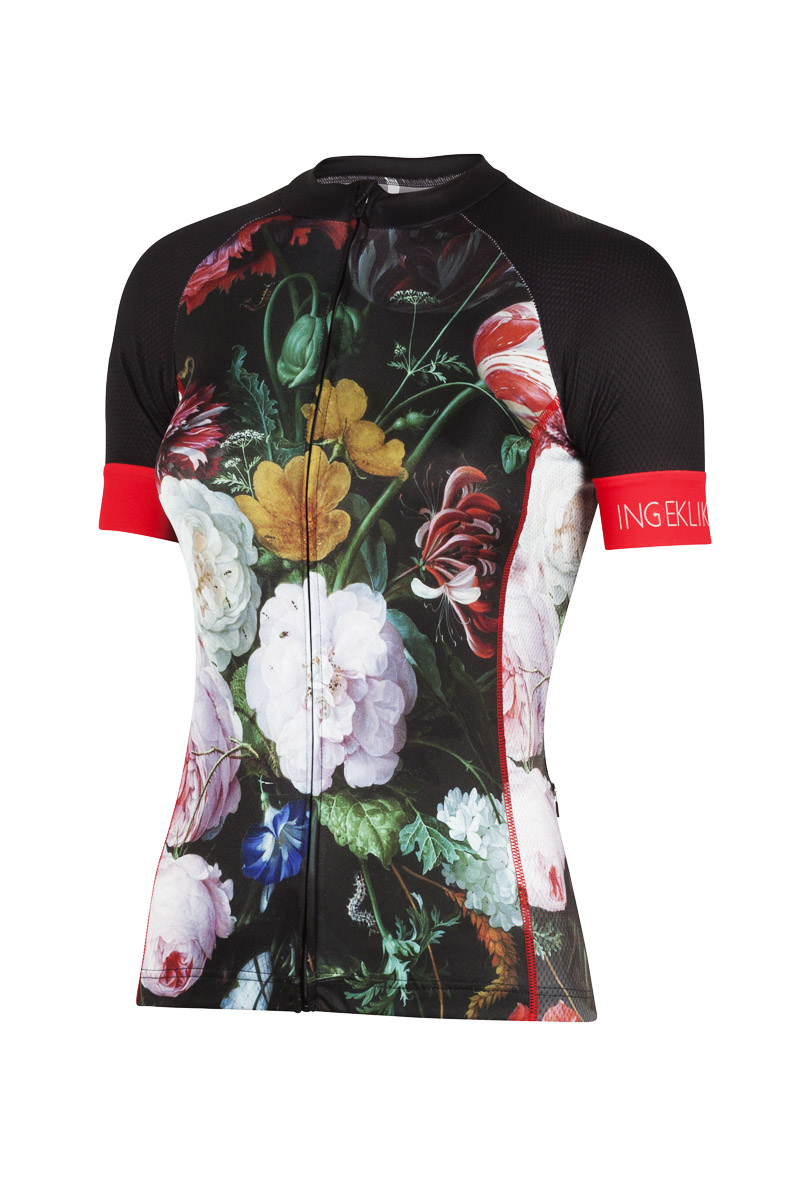 dames-fietsshirt-bloemen-flower-bomb-voorzijde