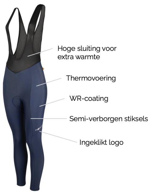 specificaties en maattabel lange dames winterbroek
