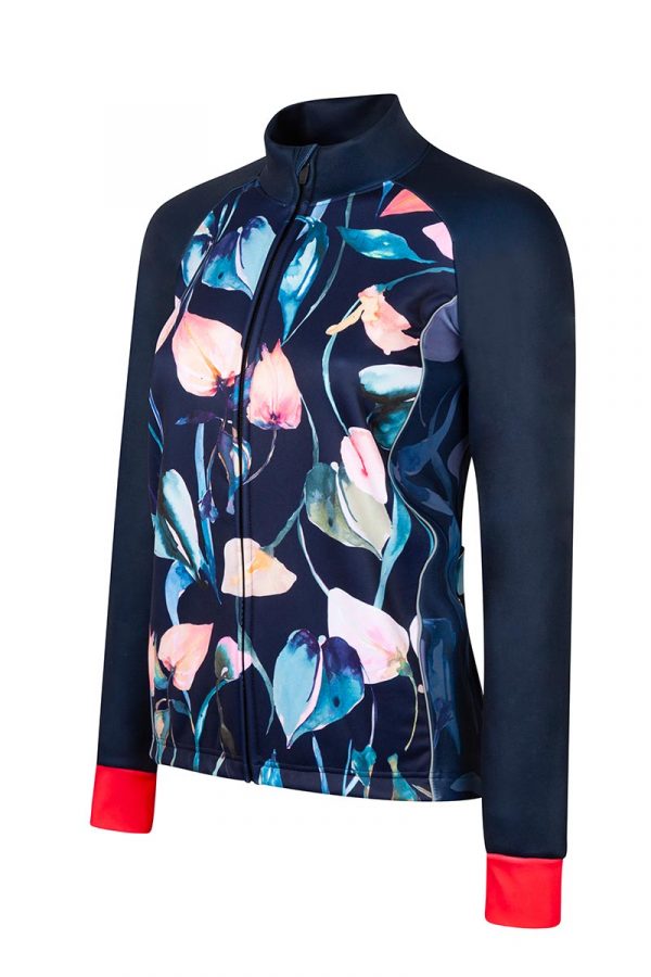 fietsjack-dames-bloemenprint-night-lilies