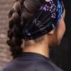 sporthaarband met vlinders en bloemen